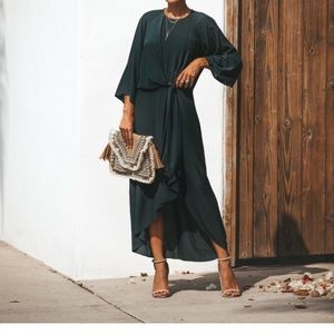 Chic About Town Twist Front Pocketed Dress